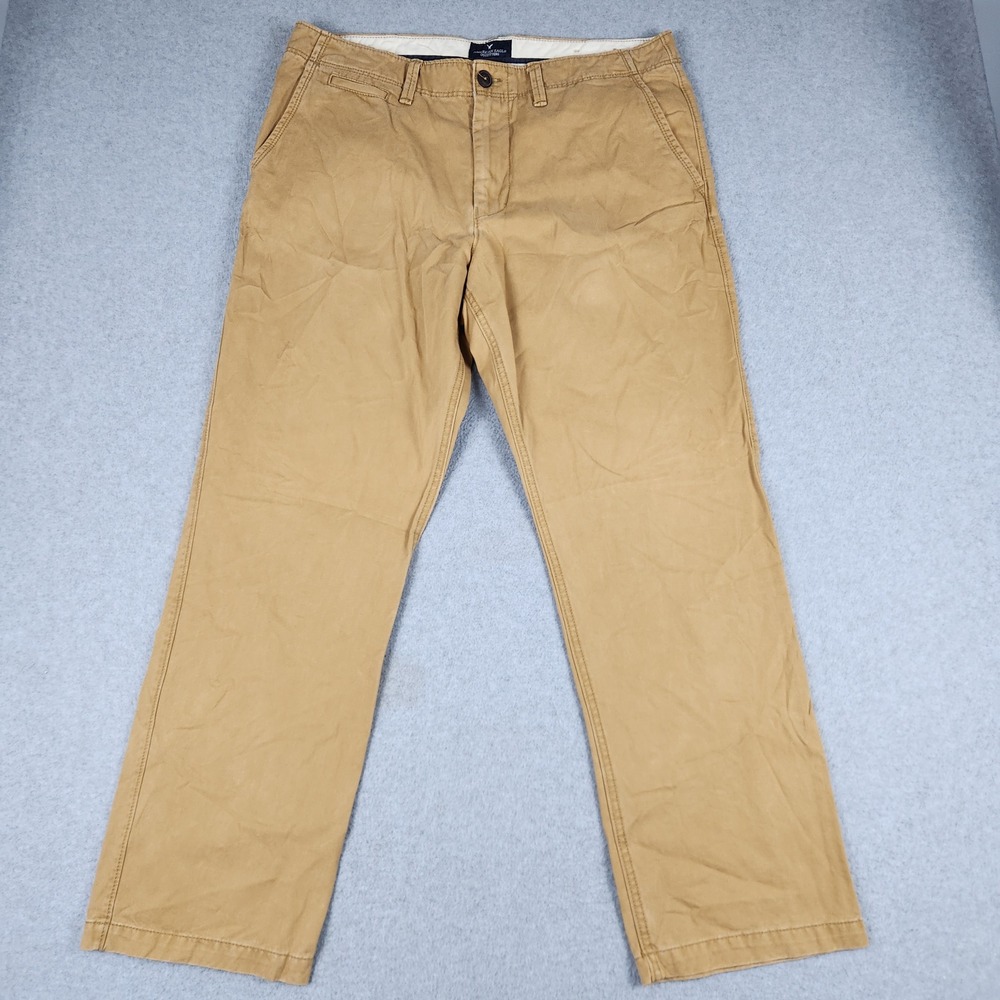 American Eagle Outfitters Chino Pants Mens 36x32 Khaki Twill Relaxed Straight